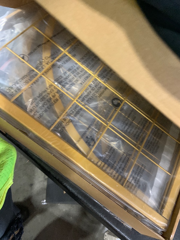 Photo 1 of VGMiu Grid Wall Panel 1PCS Display Stand 2' x 5.2' FT Gold Grid Wall Panels Movable Retail Display Racks Floorstanding Gridwall Heavy Duty with Wheel for Art Craft Photo Displays Fair Trade Show