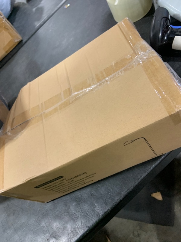 Photo 1 of LALISU Dimmable Floor Lamp with Flexible Gooseneck and Rotatable Shade, Modern Style Standing Tall Lamp, E26 Socket, LED Reading Lamp (Gold)