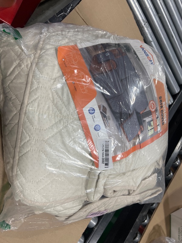 Photo 1 of VANSOFY Waterproof Recliner Couch Covers, Sofa Covers Non-Slip 1-Piece Washable Reclining Sofa Cover Furniture Protector with Elastic Straps Pocket for Dogs, Pets(Beige,3 Seater)