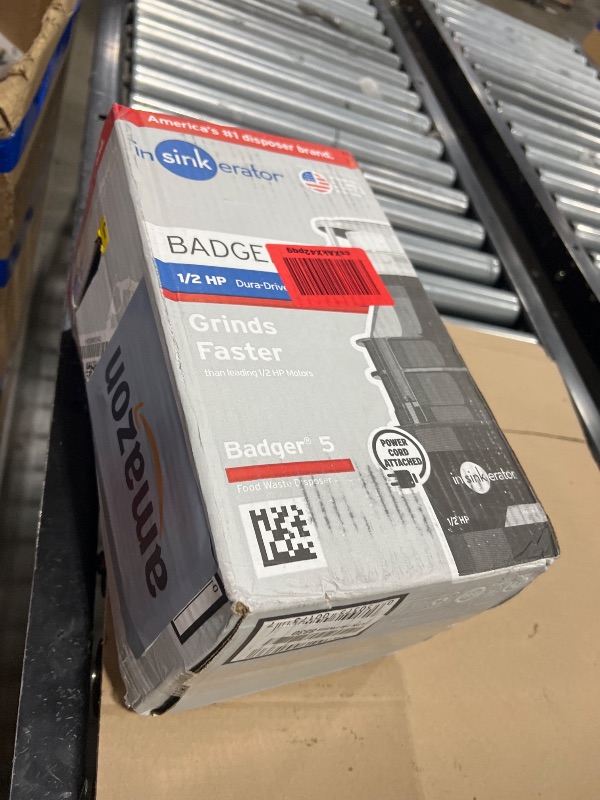 Photo 1 of InSinkErator Badger 5 Garbage Disposal with Power Cord, Standard Series 1/2 HP Continuous Feed Food Waste Disposer, Badger 5 W/C, No Size, Black/Gray