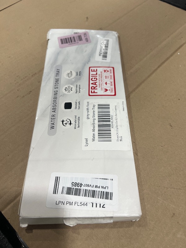 Photo 1 of Quick Dry Sink Caddy Kitchen Sink Organizer, Water Absorbing Stone Tray for Sink, Stone Drying Tray, Diatomite Faucet Mat & Protector, Dispenser Sponge Holder, Stone Soap Tray for Bathroom Counter