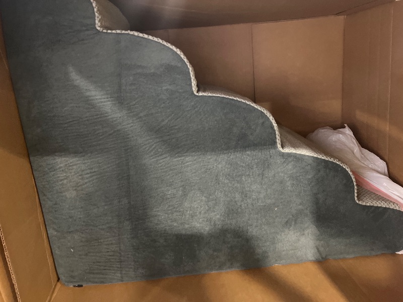 Photo 1 of Dog Stairs for Bed 28.7”H, 5-Step Dog Ramp, Non-Slip Sturdy Pet Steps for Small Dogs & Cats to get on High Bed or Couches, Grey