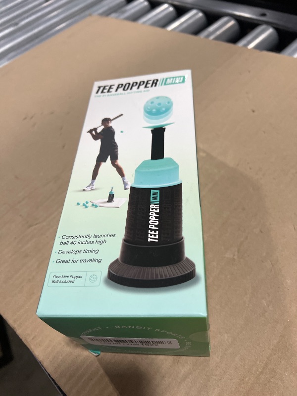 Photo 1 of Bandit Sports Baseball Training Mini Tee Popper, Hitting Tee for Perfect Swings, Batting Machine for Practicing Hitting Without a Pitcher (1 Popper Ball Included)