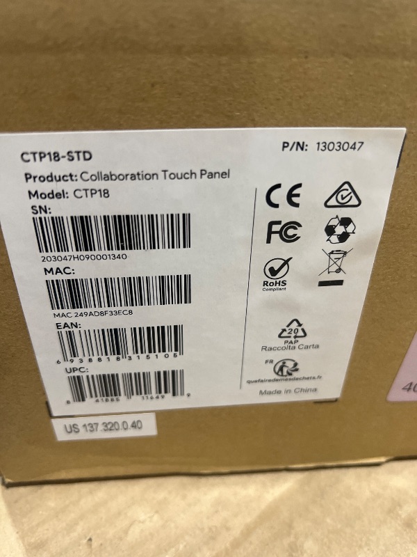 Photo 1 of Yealink A10-020 All-in-One Video Conferencing System 4K Conference Room Camera Android Meeting Bar A10 with CTP18 Touch Panel for Small Rooms Certified by Microsoft Teams Room, Zoom Room