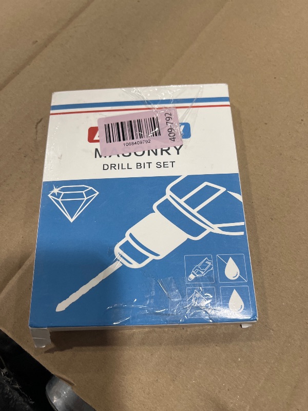Photo 1 of 10-Piece SDS Plus Drill Bits Rotary Hammer Drill Bit Set, Carbide Tipped for Drilling Concrete Cement Porcelain Tiles Ceramic Pots Stone Brick, Dia 3/16" 1/4" 5/16" 3/8" 1/2"