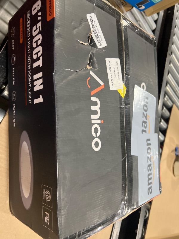 Photo 1 of Amico 20 Pack 6 Inch 5CCT LED Recessed Ceiling Light with Night Light, 2700K/3000K/3500K/4000K/5000K Selectable Ultra-Thin Recessed Lighting, 12W=110W, 1100LM, Dimmable Canless Wafer Downlight ETL&FCC