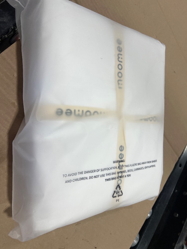 Photo 1 of MooMee Bedding Duvet Cover Set 100% Washed Cotton Linen Like Textured Breathable Durable Soft Comfy (Solid Bright White, Cal King 104"x98")