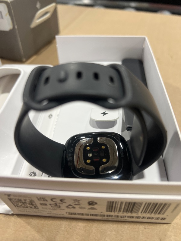 Photo 1 of Fitbit Sense 2 Advanced Health and Fitness Smartwatch with Tools to Manage Stress and Sleep, ECG App, SpO2, 24/7 Heart Rate and GPS, Shadow Grey/Graphite, One Size (S & L Bands Included)