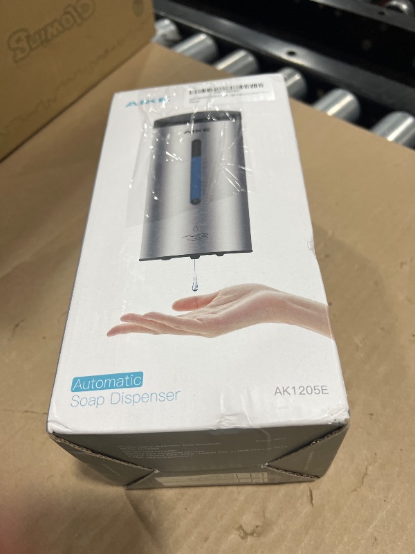 Photo 1 of AIKE Automatic Wall Mount Liquid Soap Dispenser, Commercial Stainless Steel with 25oz Large Capacity Save Time Effort and Cost,Model AK1205 (Matte White)