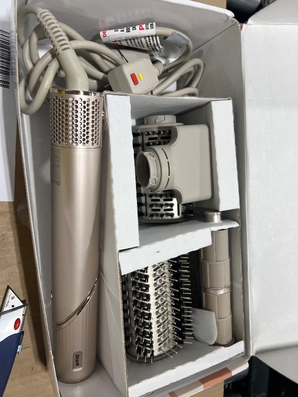 Photo 1 of Shark HD430REF (Refurbished) FlexStyle Air Styling & Drying System, Powerful Hair Dryer Brush & Multi-Styler with Auto-Wrap Curlers, Paddle Brush, Oval Brush, Concentrator Attachment, Stone (Renewed)