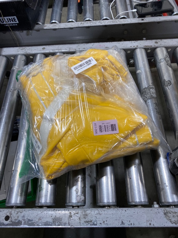 Photo 1 of LP-FACON Mens Costume Concert Yellow Cosplay Faux Leather Jacket