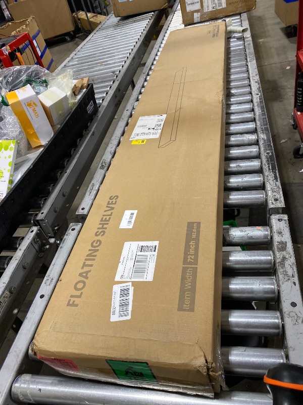 Photo 1 of Fun Memories Deep Floating Shelves, 72 x 12 Inch Long Wall Shelves, Large Display Shelf & Storage Shelf, Wood Floating Wall Shelves for Fireplace Mantel, Living Room, Home Office - Set of 2