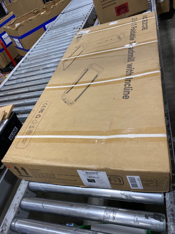 Photo 1 of Acezoe 2-in-1 Foldable Treadmill with 3-Level 10% Incline, Walking Pad for Home Small Office, Compact Portable Under Desk Treadmill with Handle,Dual LED Display, APP & Remote, 300 lbs Capacity