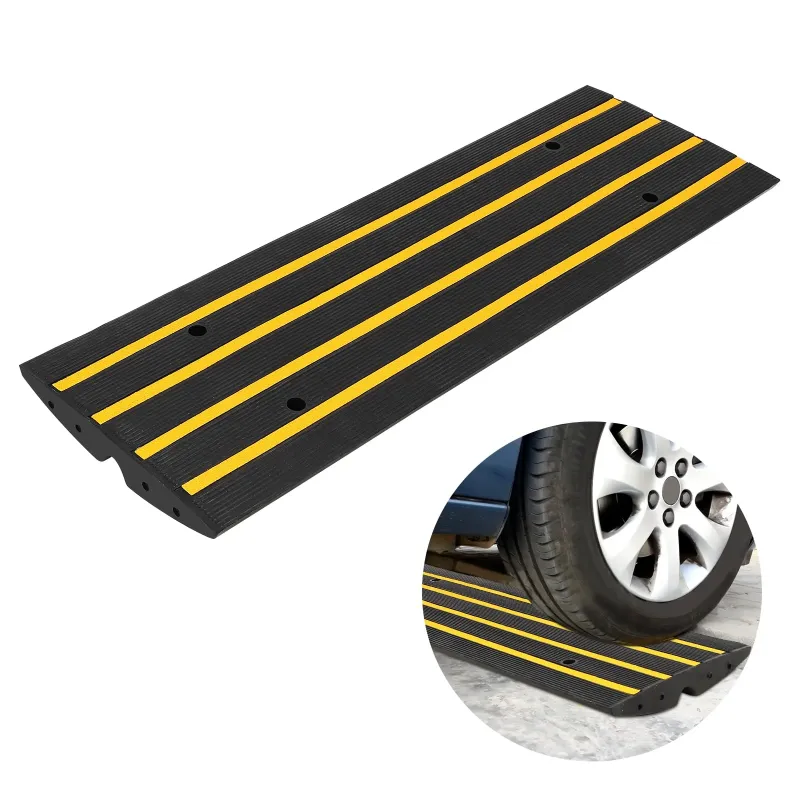 Photo 1 of Garvee 48" Rubber Curb Ramp, 50 Ton Capacity, Heavy Duty Driveway Ramps for Home Garage Warehouse Parking - 1 Pack
