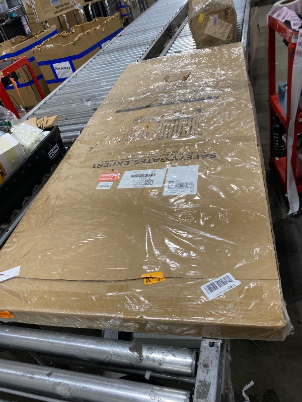 Photo 1 of SHYUJAJIE 71 Inch Extra Tall Pet Gate for Cats, 29.5-48" Adjustable Wide Dog Gates, Pressure Mounted Walk Through Tall Cat Gate for Doorways,Hallway,Stairs,House?White?