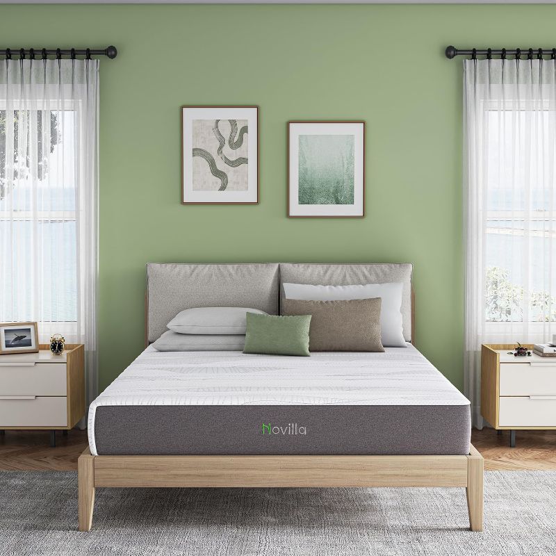 Photo 1 of Novilla 14 Inch Queen Size Mattress in a Box with Advanced Cooling Gel Memory Foam Bed with Advanced Charcoal Support Medium-Firm Pressure Relief with Motion Reduction & Triple-Zone Support
