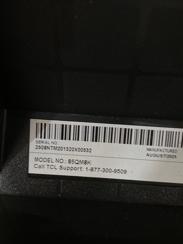 Photo 1 of TCL 85 Inch Class QM8K Series | Mini LED QLED 4K HDR | 85QM8K, 2025 Model | 120HZ-144HZ Anti Reflective Wide Angle Screen Smart Google TV Dolby Atmos | Voice Remote Alexa Gaming Streaming Television