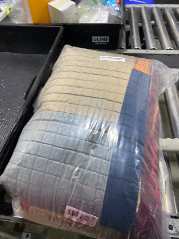 Photo 1 of Secgo Imports Velvet King Size Comforter Set- Cotton & Velvet Quilt King Size Set, Red, Black bedspreads (96 * 108 Inch) with 2 Pillow Shams, Patchwork Reversible Lightweight Bedding