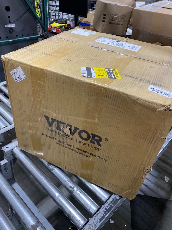 Photo 1 of VEVOR Drain Cleaner Machine 100FT x 3/8 Inch, Auto Feed Sewer Snake Auger on Wheels, 370W Portable Drain Cleaning Machine with 8 Cutters & Air-activated Foot Switch for 2" to 4" Pipes