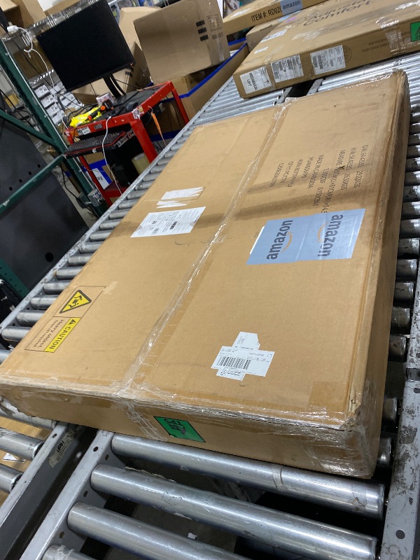 Photo 1 of Amazon Basics - Portable Heavy Duty Stackable Dog Pet Kennel with Tray, Black, 48.2" L x 37.8" W x 42.5" H