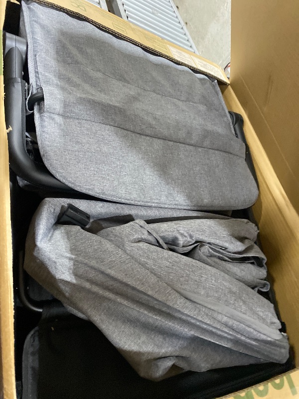 Photo 1 of Jeep Wrangler Deluxe 4 Seater Stroller Wagon by Delta Children - Premium Quad Stroller Wagon for 4 Kids with Convertible Seats, Adjustable Push/Pull Handles, Removable Canopy & Flat Fold, Grey