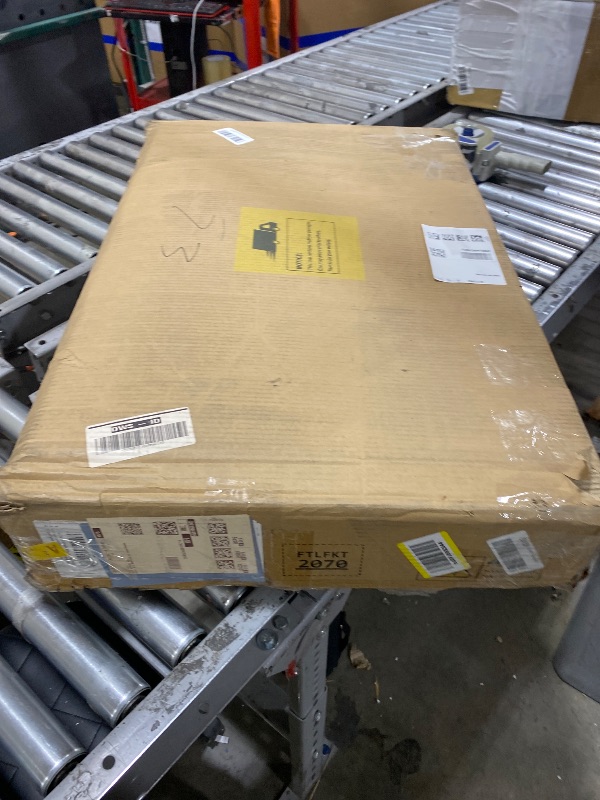 Photo 1 of DWVO Large Kitchen Island with Trash Can Cabinet, 53 Inch Kitchen Island on Wheels, Rolling Island with Tilt-Out Garbage Storage Fits 13 Gallon Bin, Spice Rack and Drawer, for Dining Room, Gray