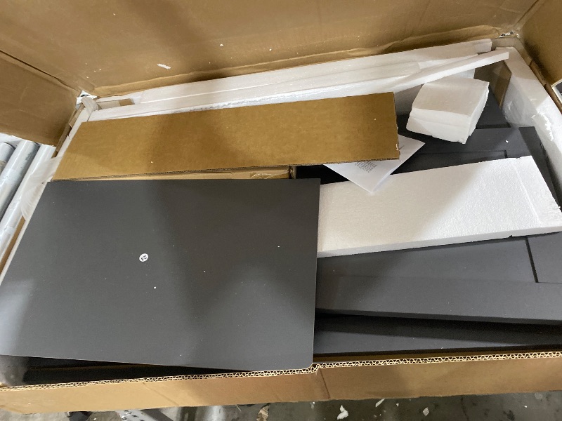 Photo 1 of DWVO Large Kitchen Island with Trash Can Cabinet, 53 Inch Kitchen Island on Wheels, Rolling Island with Tilt-Out Garbage Storage Fits 13 Gallon Bin, Spice Rack and Drawer, for Dining Room, Gray