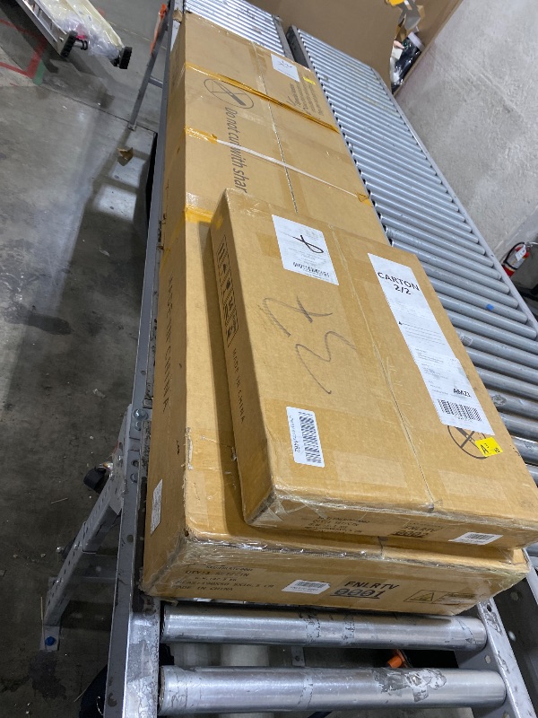 Photo 1 of YITAHOME TV Stand for 75/80 Inch TV, Entertainment Center, TV Cabinet with Drawers and Power Outlet, White TV Console for Living Room Furniture (70 Inch Lenght 30 Inch High)