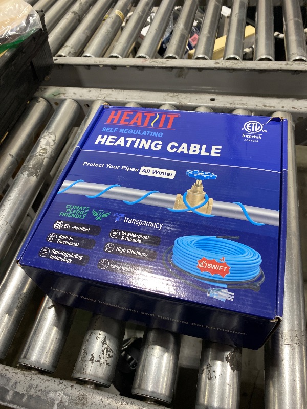 Photo 1 of HEATIT 5JHSF 120Ft Heat Trace Cable for Pipes, Self Regulating Water Pipe Heat Tape, Pre-assembled Heat Cable, ETL Listed, 120V