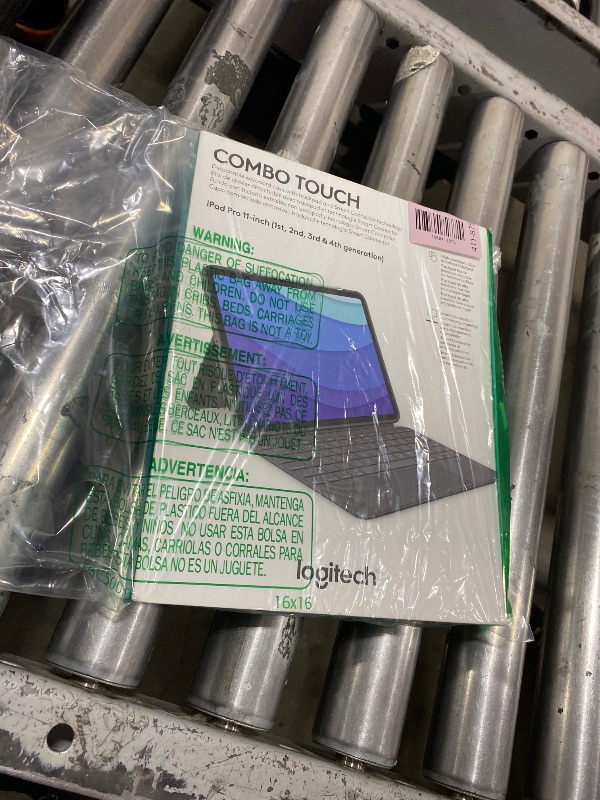 Photo 1 of Logitech Combo Touch iPad Pro 11-inch (1st, 2nd, 3rd, 4th gen - 2018, 2020, 2021, 2022) Keyboard Case - Detachable Backlit Keyboard, Click-Anywhere Trackpad - Oxford Gray; USA Layout