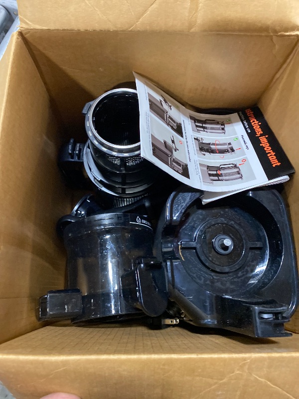 Photo 1 of Juicer Machines with 5.8" Large Feed Chute, Cold Press Juicer for Whole Vegetables and Fruits 400W, Slow Masticating juicer Easy to Clean Juice Extractor Machine High Juice Yield