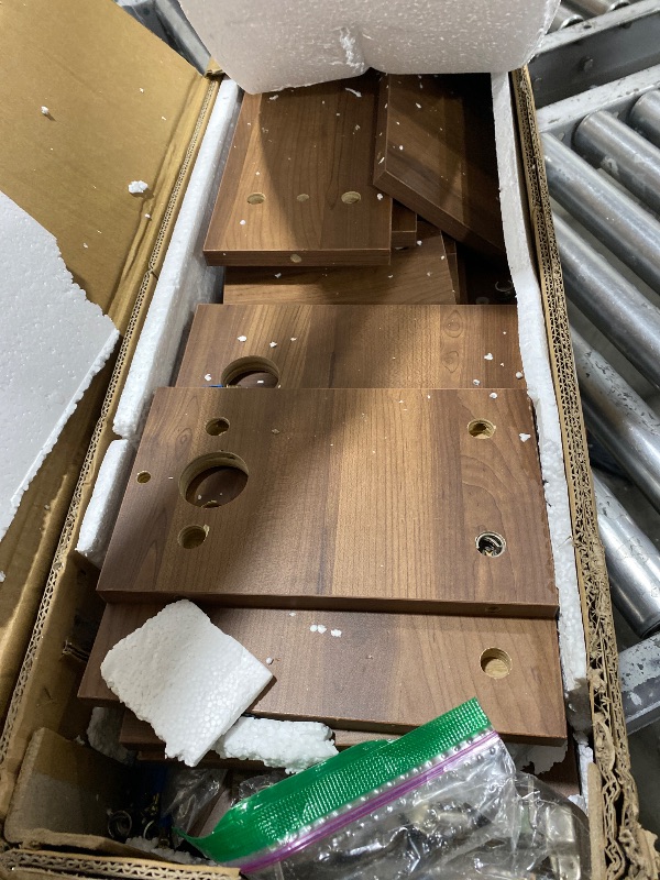 Photo 1 of 86'' Floating TV Stand,Wall Mounted TV Console,Floating TV Cabinet,Under TV Shelf for Bedroom Living Room(Walnut)