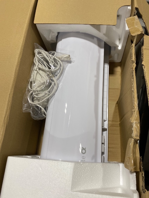 Photo 1 of Silhouette America Cameo 5 Alpha (?) - Smart Cutting Machine for Print & Cut - Quiet Operation with AutoBlade, Studio Software, Cutting Mat- Vinyl, Paper & Fabric Compatible - Classic White