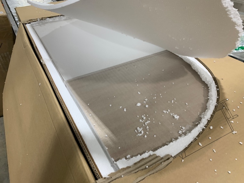 Photo 1 of Walker Edison Reema Fluted 4-Door Kitchen Sideboard Buffet Console, 69 Inch, Coastal Oak