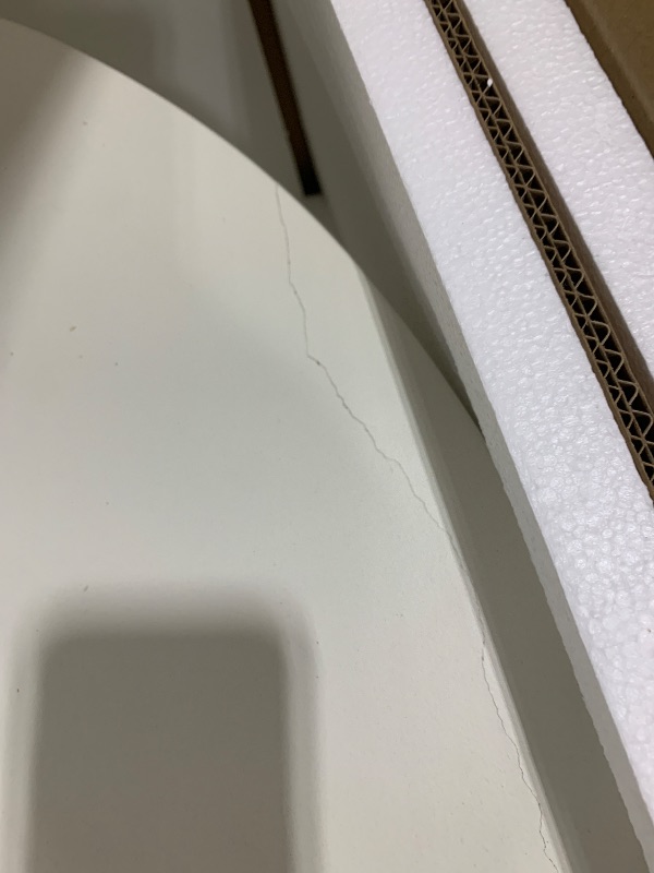 Photo 1 of Modway Brion 34 Inch Round Concrete Coffee Table – Indoor/Outdoor Tapered Cylinder Coffee Table – Low Center Table for Living Room or Patio in White