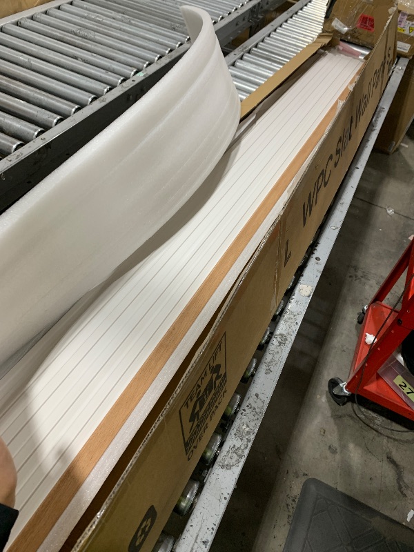 Photo 1 of LARWORKS WPC Slat Wall Panels 8 Pack 96" x 6", Waterproof Fluted Wall Paneling, Accent 3D Wall Panel for Wall Decor, Bathroom, Bedroom, Office - Low Grille Black (Cover Approx.32 sq.ft)