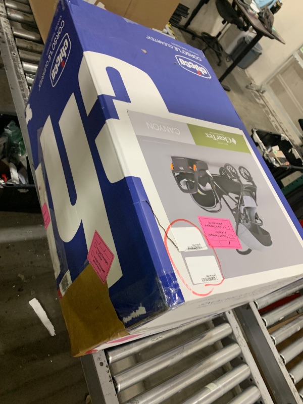 Photo 1 of Chicco Corso LE ClearTex Modular Travel System, Corso LE Modular Stroller with KeyFit Max ClearTex Infant Car Seat and Base, Canyon/Grey