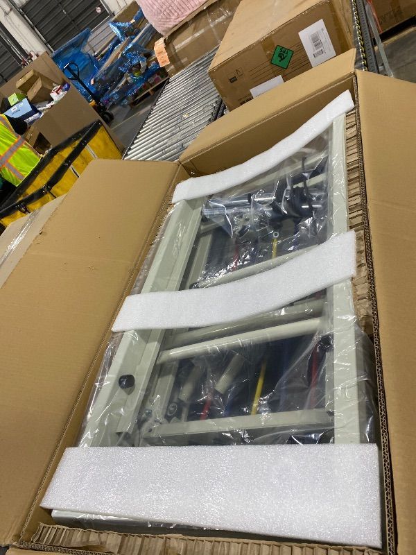 Photo 1 of Pilates Reformer Machine?Grey Foldable Pilates Reformer Equipment Home Indoor Workout Machine?for Home Gym Cardio Fitness Personal Indoor Sport Apparatus