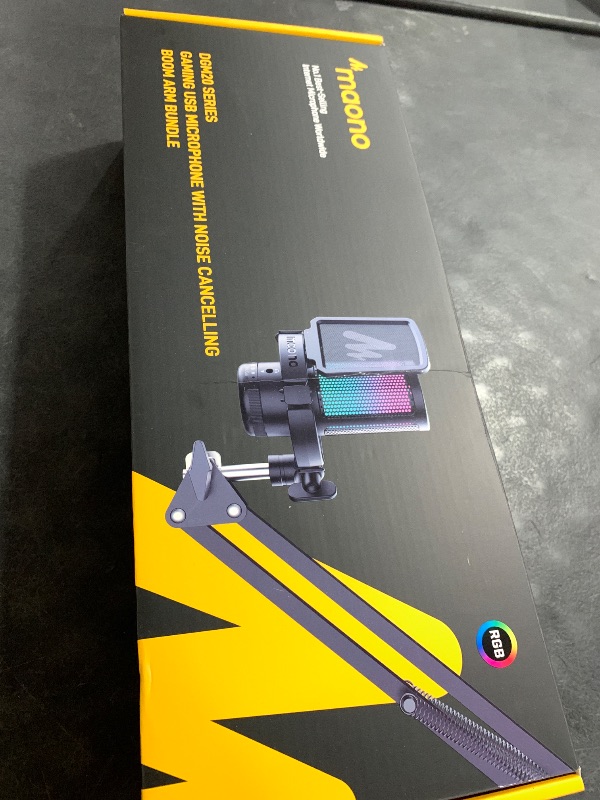 Photo 1 of MAONO Gaming USB Microphone, Noise Cancellation Condenser Mic with Mute, Gain, Monitoring, Boom Arm Mic for Streaming, Podcast, Twitch, YouTube, Discord, PC, Computer, PS4, PS5, Mac, GamerWave DGM20S