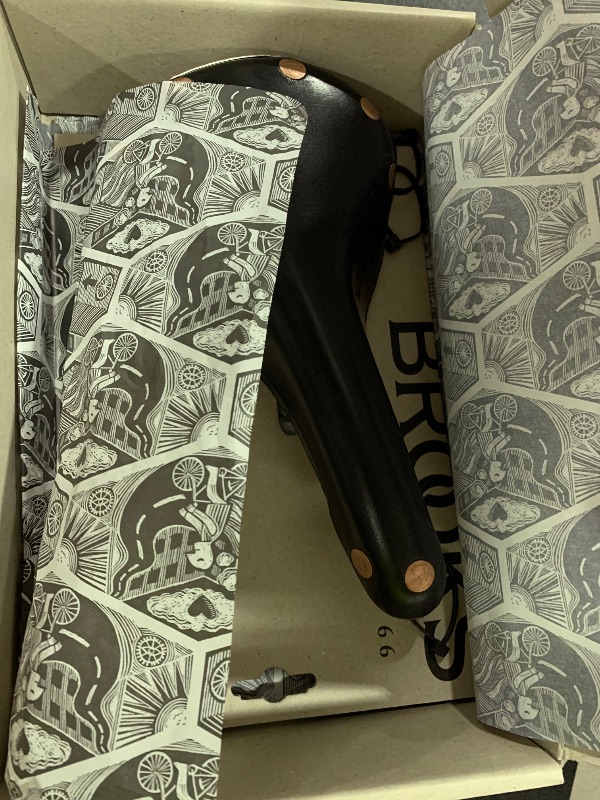 Photo 1 of Brooks England Swift, Racing Leather Saddle with Hand-Hammered Copper Rivets, Black, One Size