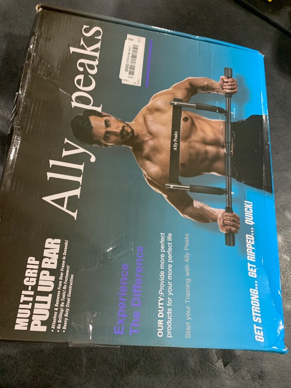Photo 1 of ALLY PEAKS Pull Up Bar Thickened Steel Pipe Super Heavy Duty Steel Frame Upper Workout Bar| Multi-Grip Strength for Doorway | Indoor Chin-Up Bar Fitness Trainer for Home Gym Portable (silver2)