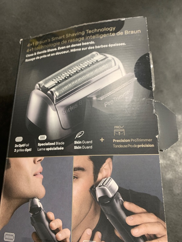 Photo 1 of Braun Series 8 8560cc Electric Razor for Men, 4+1 Shaving Elements & Precision Long Hair Trimmer, 5in1 SmartCare Center, Close & Gentle Even on Dense Beards, Wet & Dry Electric Razor, 60min Runtime