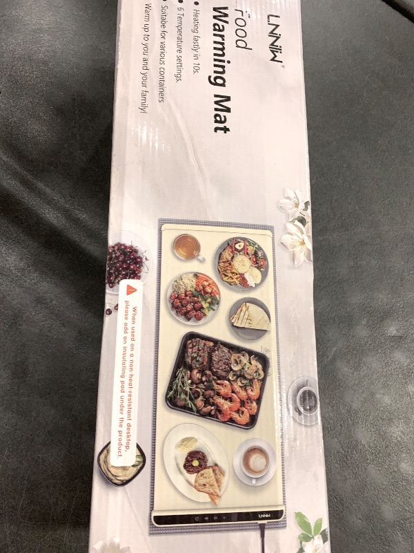 Photo 1 of Extra Large Food Warming Mat with Heat-Resistant Pad, 36X15 Inch, 6 Temperature & 6 Timer Settings, Child Lock Safety, Fits More Dishes for Family Dinners and Parties