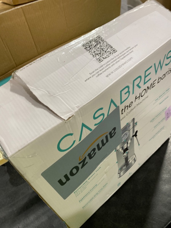 Photo 1 of CASABREWS CM5418 Espresso Machine 20 Bar, Compact Espresso Maker with Steam Milk Frother, Stainless Steel Coffee Machine with 34oz Removable Water Tank for Cappuccino, Small Latte Machine, Silver