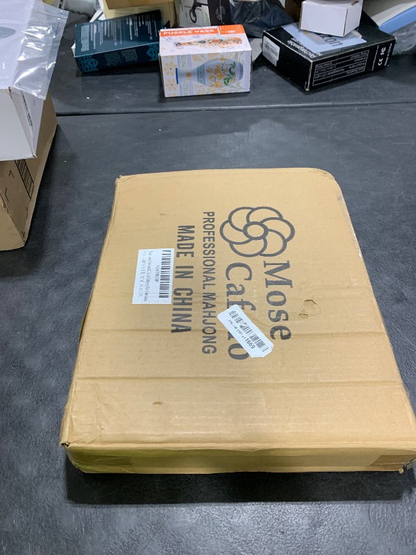 Photo 1 of Mose Cafolo Traditional Chinese Mahjong Set – 144 Melamine 34mm Standard Size Tiles + 2 Spare Tiles, No Arabic Numerals, Travel Case, Complete Mahjong Game, Green