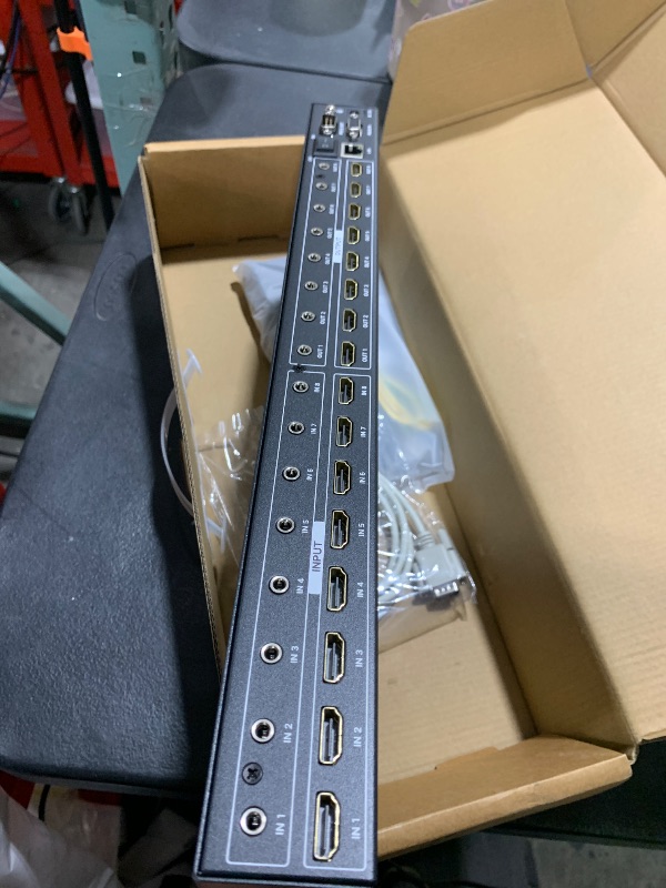 Photo 1 of MT-VIKI 8x8 4K Seamless HDMI Matrix Video Wall 2x4 w/Web GUI+Audio Out, Customised HDMI TV Wall Controller, Rack Mount Matrix Switcher Splitter Support RS232, APP, IR Remote, Web