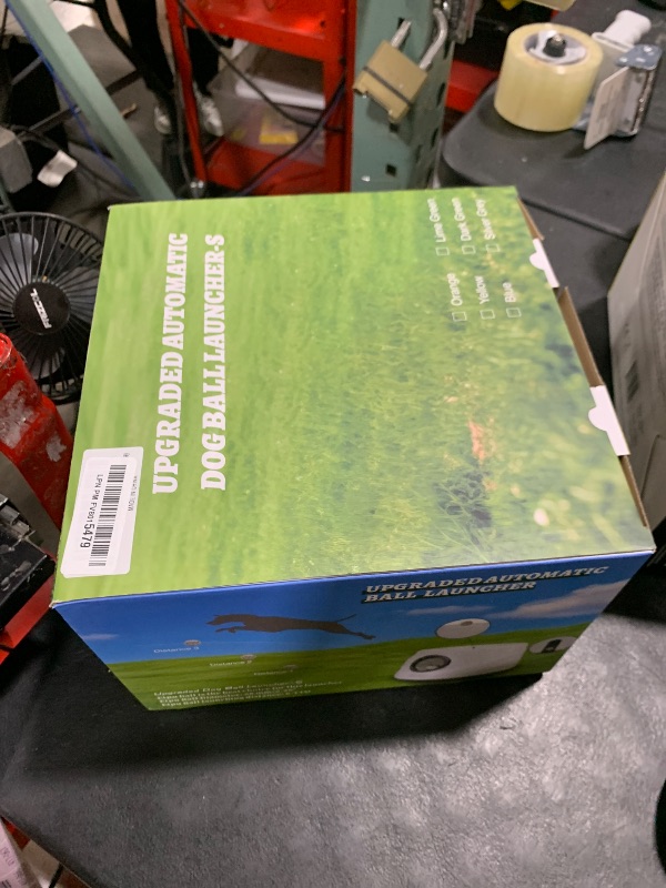 Photo 1 of Automatic Dog Ball Launcher, Dog Ball Throw Launcher, 3 Adjustable Distance 20-45FT, with 6 2.3-inch ETPU Balls, for Small/Medium Dogs, Indoor and Outdoor Interactive Toys