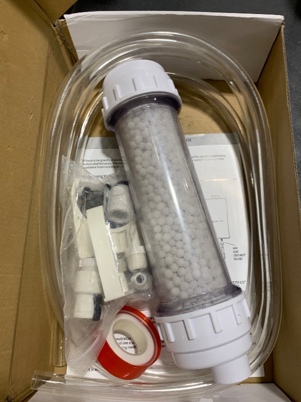 Photo 1 of Condensate Neutralizer Kit, Compatible with Rinnai Tankless Water Heater, Replacement for Model 804000074 - Acidic Condensate Neutralizer Prevents Pipe Corrosion & Damage