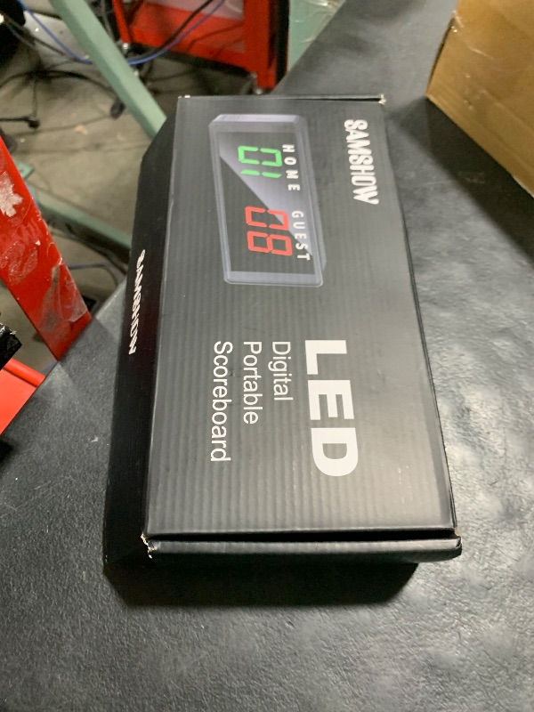 Photo 1 of **DAMAGED** Portable Electronic Scoreboard LED Digital Score Keeper with Remote, Basketball Scoreboard With Countdown/Up Timer & Clock for Corn Hole /ping Pong/Volleyball/Table Tennis, Indoor & Outdoor Games