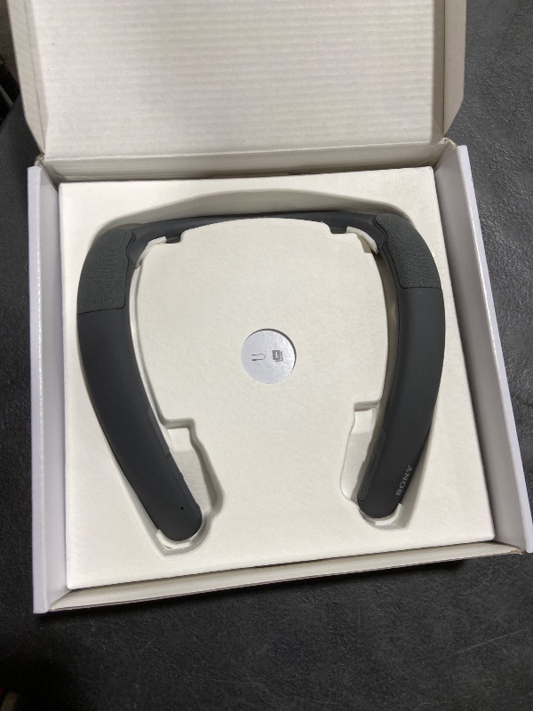 Photo 1 of Sony SRS-NB10 Wireless Neckband Bluetooth Speaker Comfortable and Lightweight with Technology to Work from Home, Built-in mic, 20 Hours of Battery Life, and IPX4 Splash-Resistant- Charcoal Gray